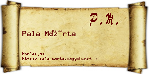 Pala Márta névjegykártya