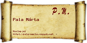 Pala Márta névjegykártya